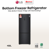 LG 455L Inverter Bottom Freezer Fridge GC-B569NQCM | Matte Black 3 Star Energy Efficient