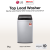 LG 8kg Non Inverter Top Load Washing Machine Middle Free Silver T2108NBTM | 3 Star Energy Efficient