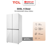 TCL 505L 4-Door Twin Inverter Refrigerator Glass White TR-C505AGWP | AAT Sterilization