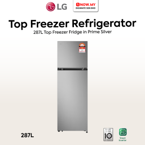 LG 287L Inverter Top Freezer Fridge in Prime Silver GN-B262PFSF | 5 Star Energy Efficient