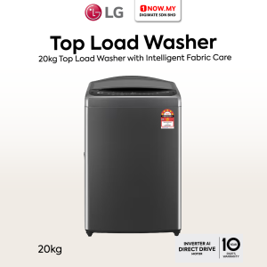LG 20kg Inverter Top Load Washer TV2520SV7K | Intelligent Fabric Care 5 Star Energy Efficient