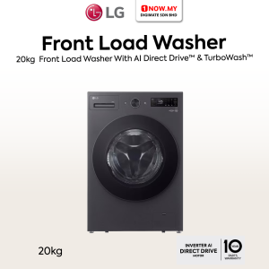 LG 20kg Inverter Front Load Washer F2520SNEK | AI Direct Drive™ TurboWash™