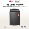 LG 15kg Inverter Top Load Washer T2515VBTB | Turbo Drum Smart Motion 5 Star Energy Efficient