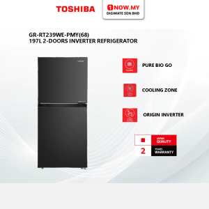 TOSHIBA 197L Inverter 2 Doors Refrigerator GR-RT239WE-PMY (68) | 4 Star Energy Efficient