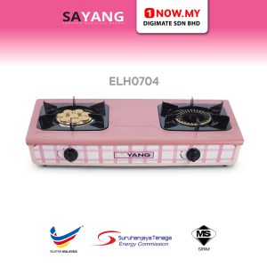 SAYANG 2 Burner Gas Stove 7332 / ELH0704 | Stainless Steel