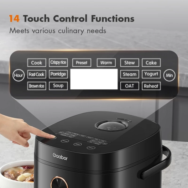 GAABOR 5L Digital Rice Cooker RC18T-BK01A | 4 Star Energy Efficient - Image 4
