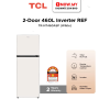 TCL 460L Inverter 2-Door Top Mount Refrigerator Beige TR-NT460ASP | 5 Star Energy Efficient