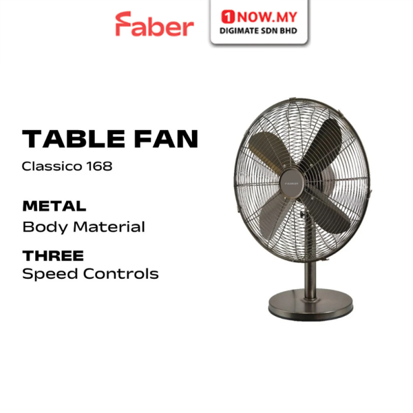 FABER 16" Table Fan FTF CLASSICO 168 | 5 Star Energy Efficient