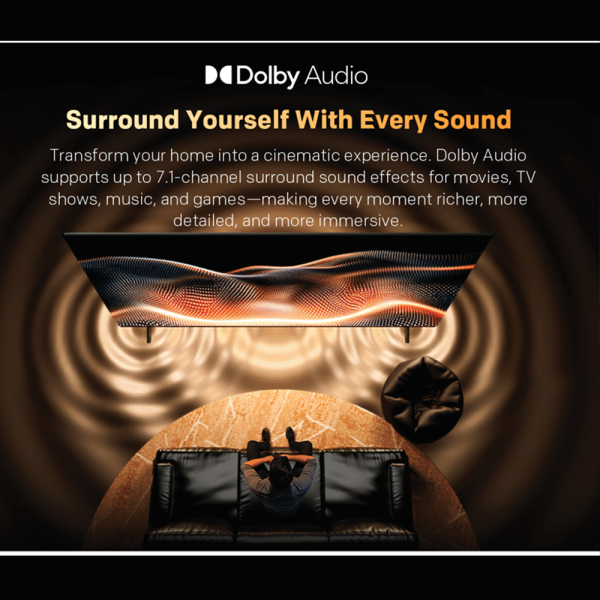 SKYWORTH 32" 2K HD Google TV 32E6850G | Visual Aid Dolby Audio Wonder Audio - Image 5