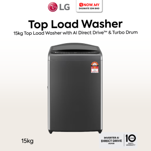 LG 15kg Inverter Top Load Washer AI Direct Drive TV2515DV3B | 5 Star Energy Efficient
