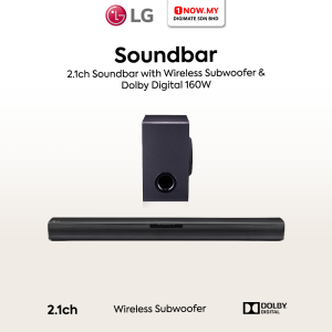 LG 2.1ch Soundbar SQC1 (with Dolby Digital) | 160W Compact Big Sound