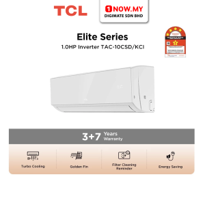TCL 1HP Inverter Air Conditioner Elite TAC-10CSD/KCI | 4 Star Energy Efficient