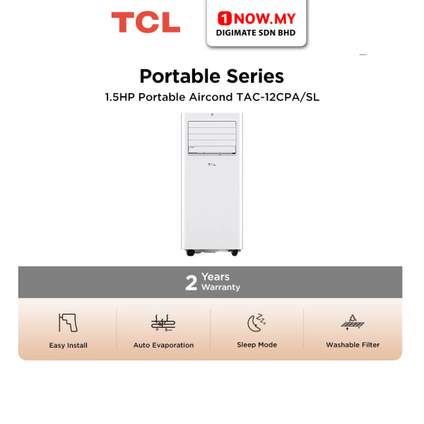 TCL 1.5HP Portable Air Conditioner TAC-12CPA/SL