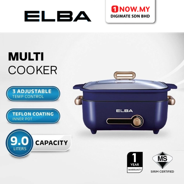 ELBA 9L Multi Cooker EMC-N9015(BL) | Awesome Hotpot Steam Fry Noodles Rice Buns & More