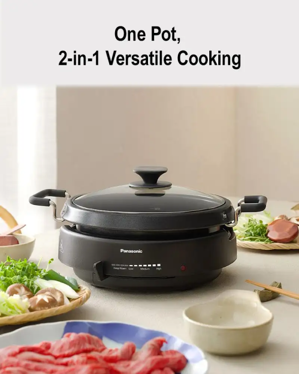 PANASONIC 2-in-1 Multifunctional Electric Hot Pot with Grill NF-MF701KSK - Image 4