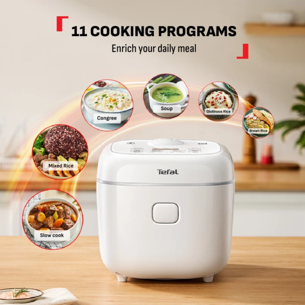 TEFAL 1.8L Delirice Fuzzy Logic Rice Cooker RK7711 - Image 3