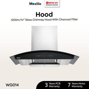 MOZIILA 1200m³/hr Chimney Cooker Hood Touch Wave Function WG014 | Recirculate