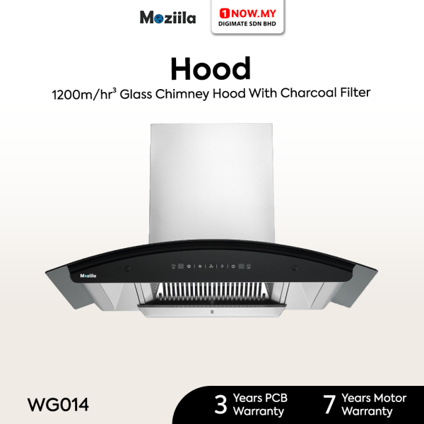 MOZIILA 1200m³/hr Chimney Cooker Hood Touch Wave Function WG014 | Recirculate