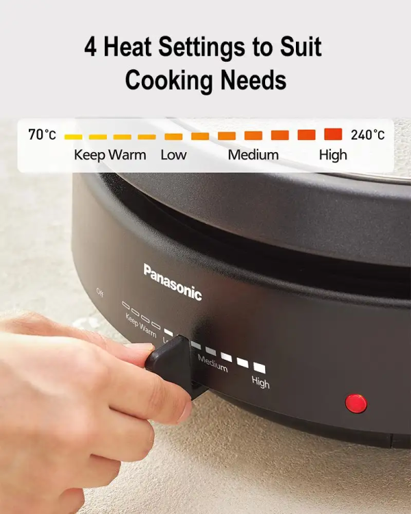 PANASONIC 2-in-1 Multifunctional Electric Hot Pot with Grill NF-MF701KSK - Image 6