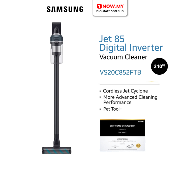 SAMSUNG Jet 85 Cordless Stick Vacuum Cleaner VS20C852FTB | 210W Powerful Suction Motor Midnight Blue