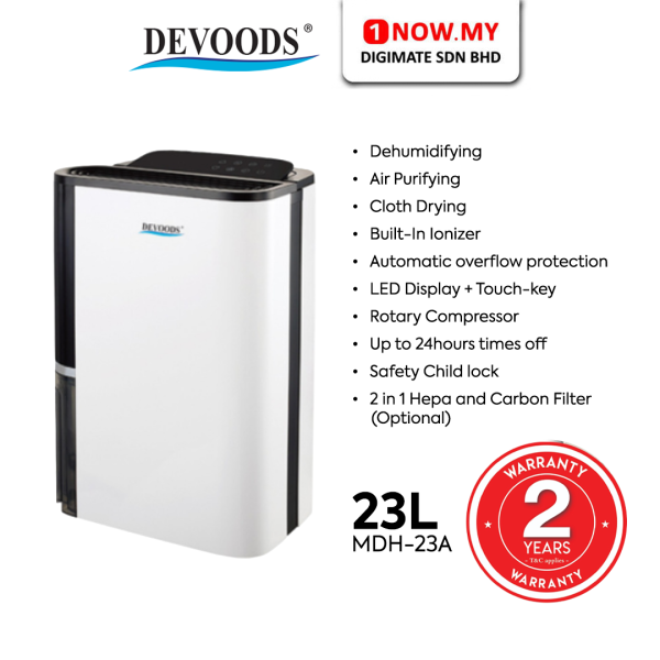 DEVOODS 23L Portable Dehumidifier MDH-23A