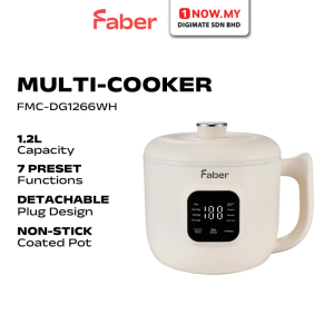 FABER 1.2L Digital Multi Cooker FMC-DG1266WH | 550W Touch Panel