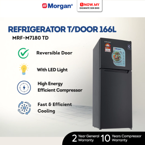 MORGAN 166L Refrigerator 2 Door MRF-M7180 TD | 3 Star Efficient
