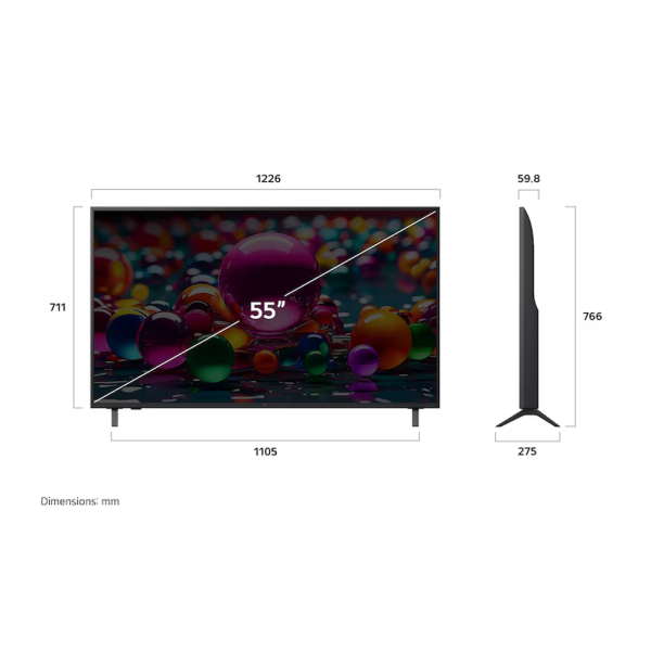 LG 55" UA80 4K UHD AI Smart TV HDR10 55UA8055PSA | FREE Soundbar S20A + RM100 TouchNgo. T&C Apply - Image 2