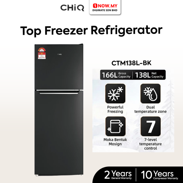 CHiQ 166L TF Refrigerator 2-Door CTM138L | 3 Star Energy Efficient