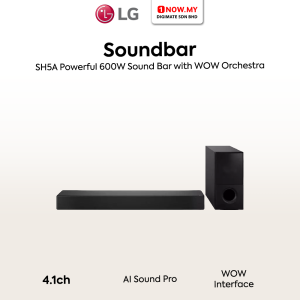 LG 4.1ch Powerful Sound Bar 600W with WOW Orchestra SH5A