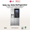 LG 674L Inverter Side-by-Side Refrigerator With Water Dispenser GC-X257CSES | InstaView UVnano