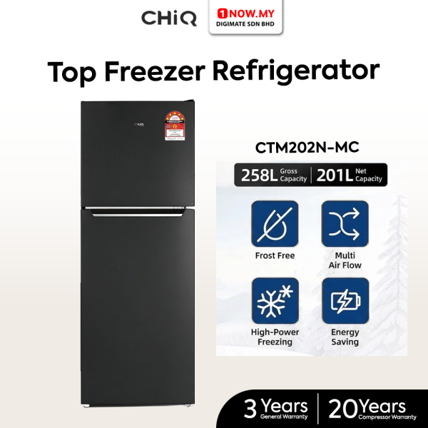CHiQ 258L Inverter TF Refrigerator 2-Door CTM202-MC | 5 Star Efficient