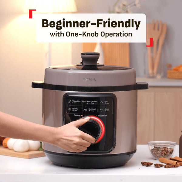 TEFAL 6L Effi Cook Presure Cooker CY2116Y0 - Image 4