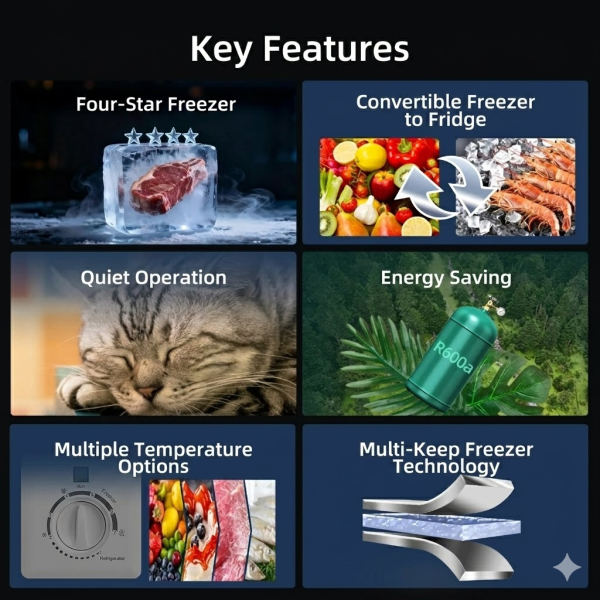 CHiQ 170L Chest Freezer CCF142-GR | 3 Star Energy Efficient - Image 2