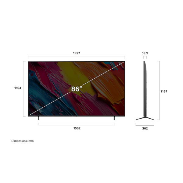 LG 86″ QNED70 HDR10 4K UHD QNED AI Smart TV 86QNED70ASA - Image 2