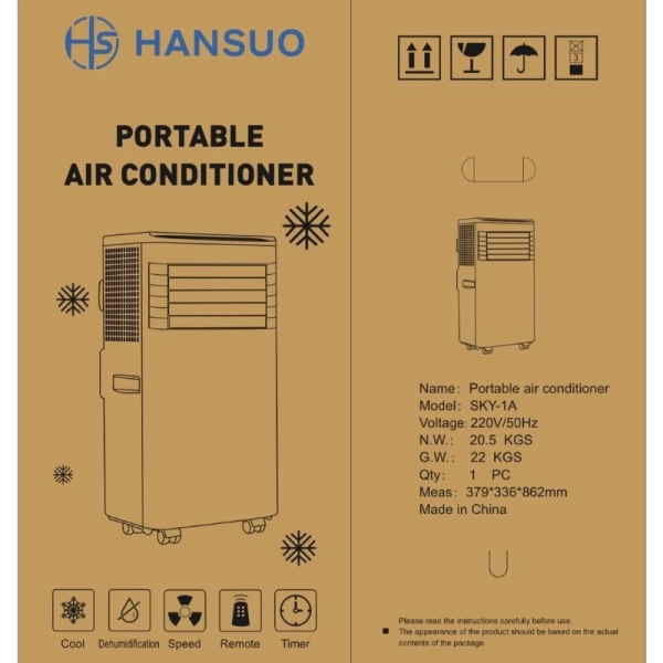 HANSUO 1HP Portable Air Conditioner HS-SKY01 - Image 4
