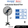 VOLCEAN BLUE 26" Industrial Stand Fan VOLB-26ST