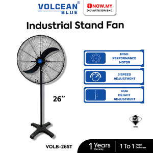 VOLCEAN BLUE 26" Industrial Stand Fan VOLB-26ST