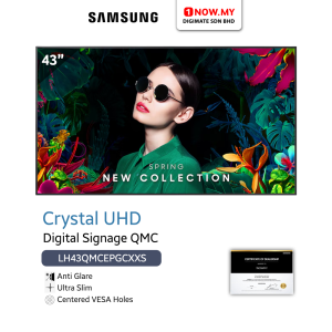 SAMSUNG 43" Crystal UHD Signage QMC LH43QMCEPGCXXS (Pre Order)