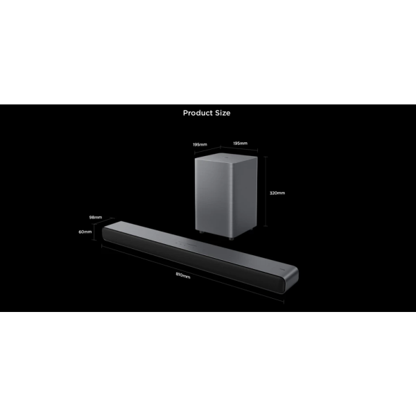 TCL 2.1ch Soundbar Dolby Atmos Super Bass With Wireless Subwoofer S55H - Image 5