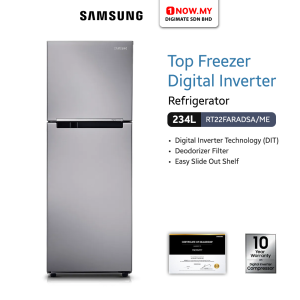 SAMSUNG 234L Inverter Top Freezer Refrigerator RT22FARADSA | 2-Door Energy Saving