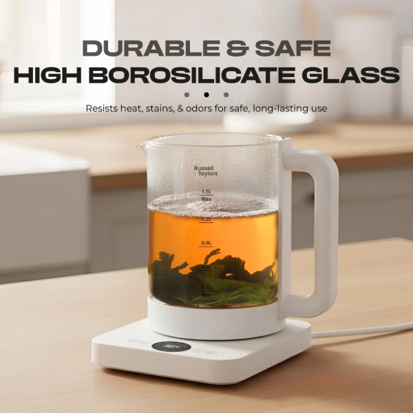 RUSSELL TAYLORS 1.5L Multifunctional Glass Health Pot / Kettle RK5 - Image 3