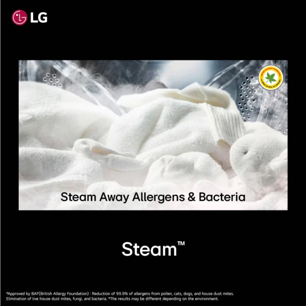LG 13/8kg Inverter Front Load Washer Dryer with AI Direct Drive Steam+ FV1413H2BA - Image 6