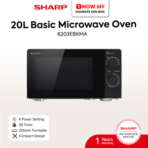 SHARP 20L Basic Microwave Oven R203EBKMA