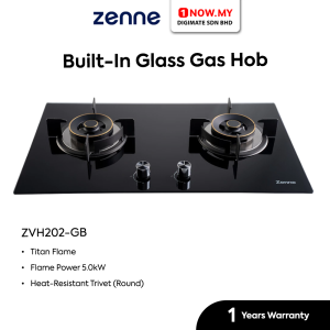 ZENNE 2 Burner Built-In Gas Hob (5.0kW) ZVH202-GB