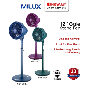 MILUX 12’’ Gale Stand Fan MGF-12 (Random Color)