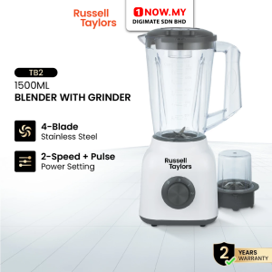 RUSSELL TAYLORS 1.5L Power Blender with Dry Mill TB2