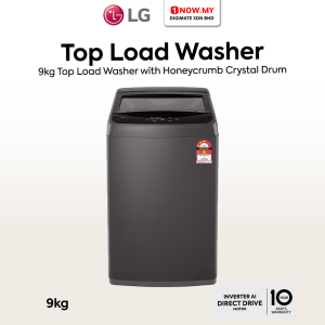 LG 9kg Top Load Washing Machine in Middle Black T2109NBTB | 3 Star Energy Efficient