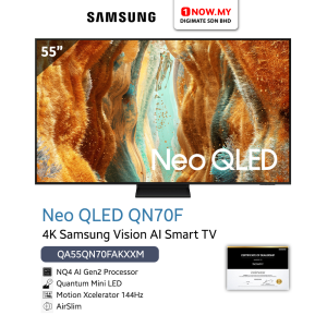 SAMSUNG 55" Neo QLED QN70F 4K Vision AI Smart TV QA55QN70FAKXXM