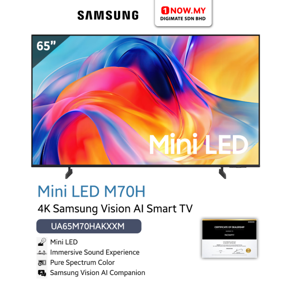 SAMSUNG 65" M70H Mini LED 4K Vision AI Smart TV UA65M70HAKXXM